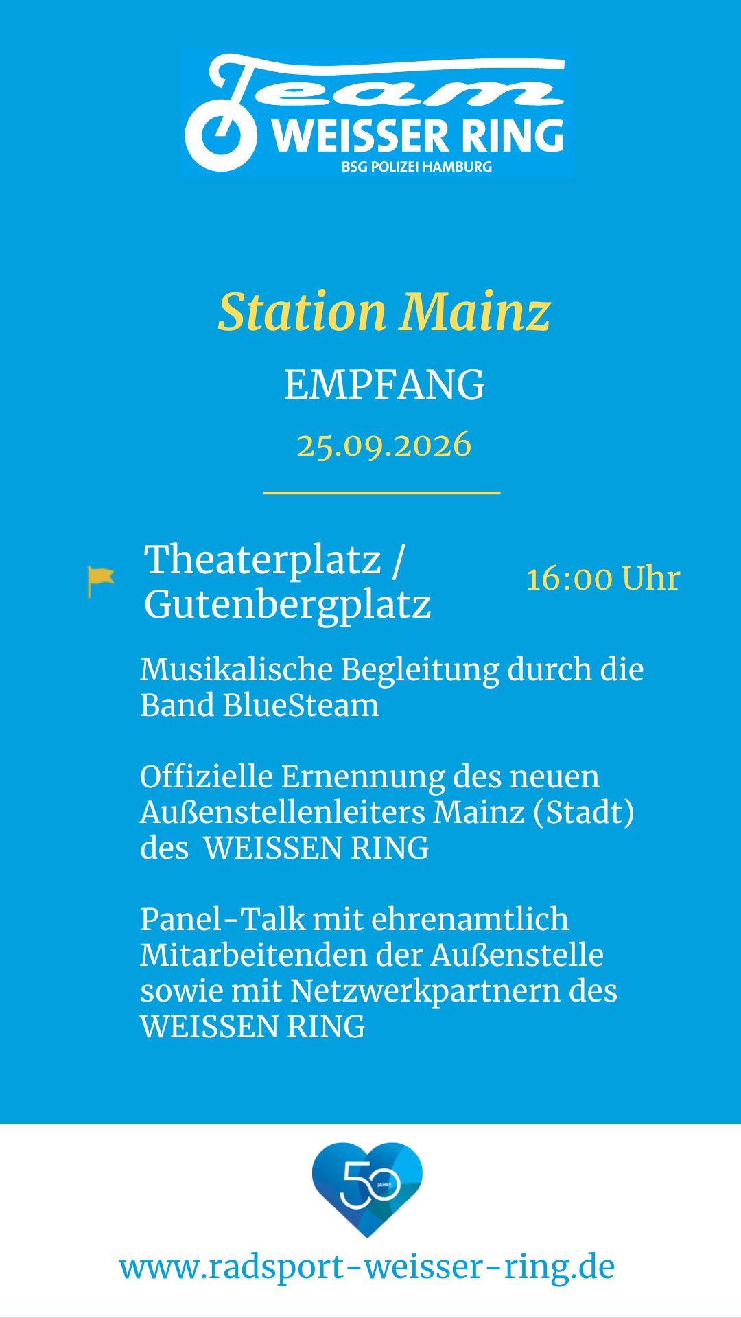 Ablaufplan der Veranstaltung